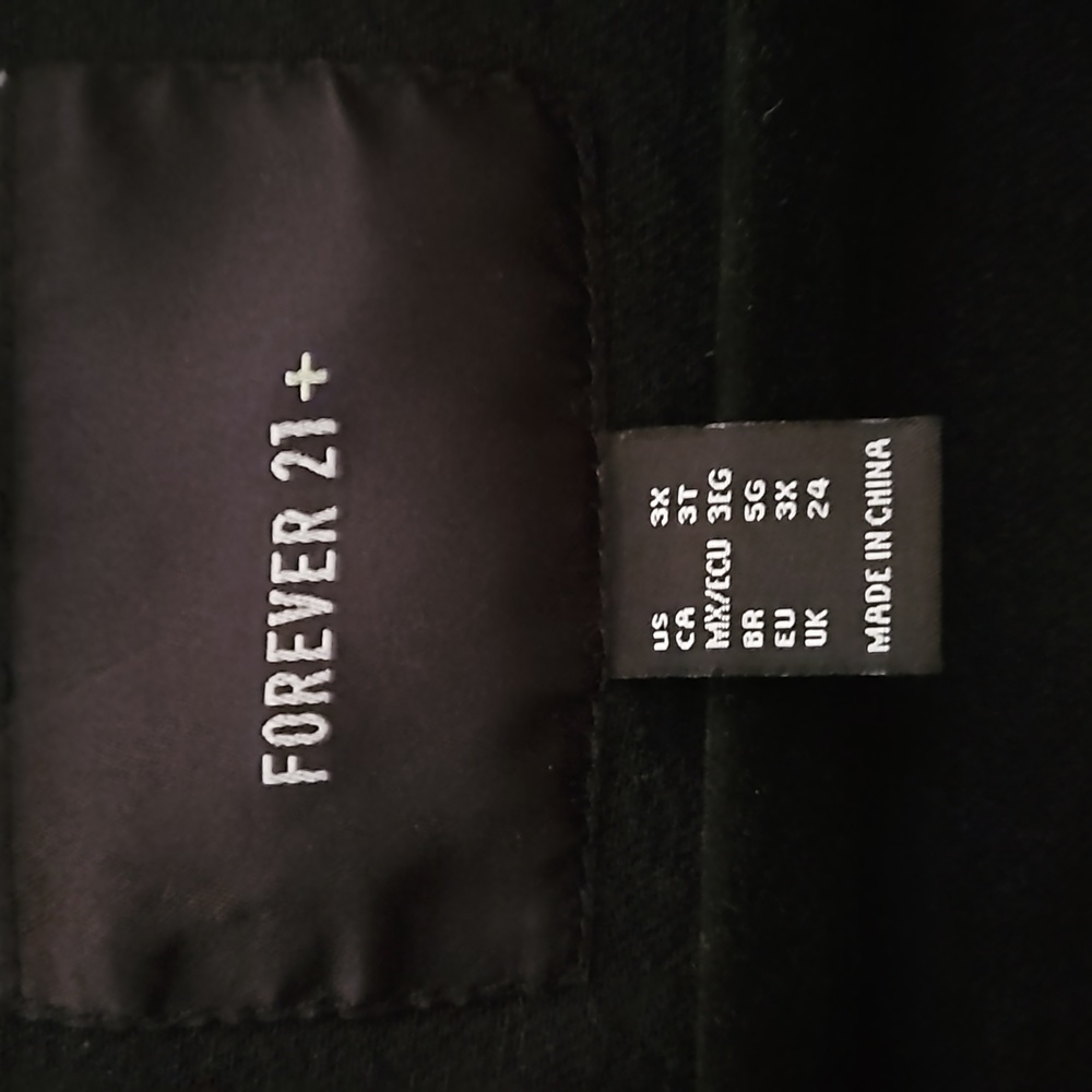 Forever 21 Black Denim Bomber Jacket - Picture 2 of 6